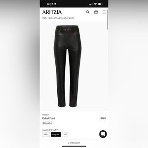 Aritzia Wilfred High-Waisted Rebel Pant